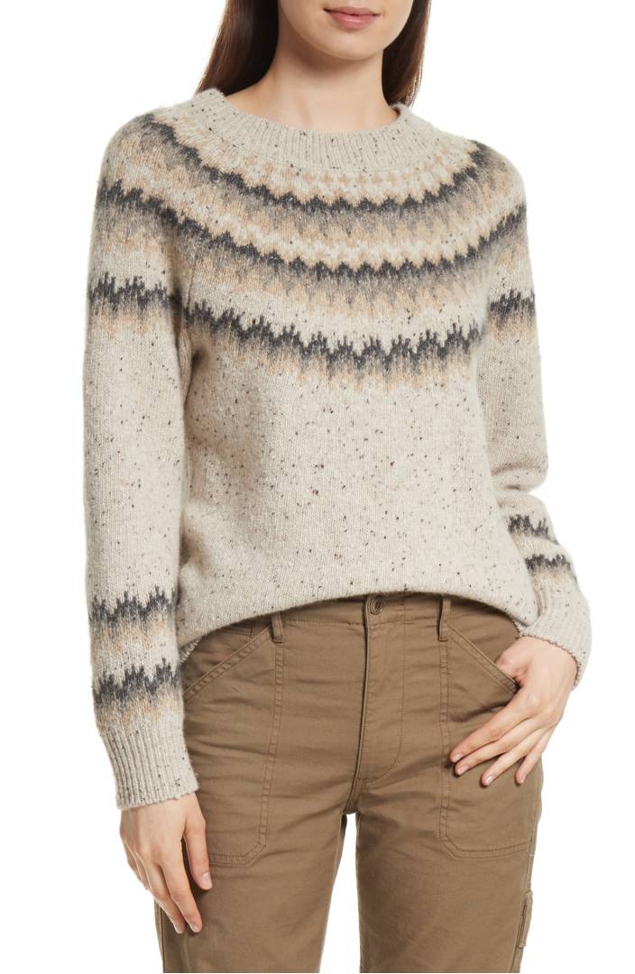 vince fair isle sweater 