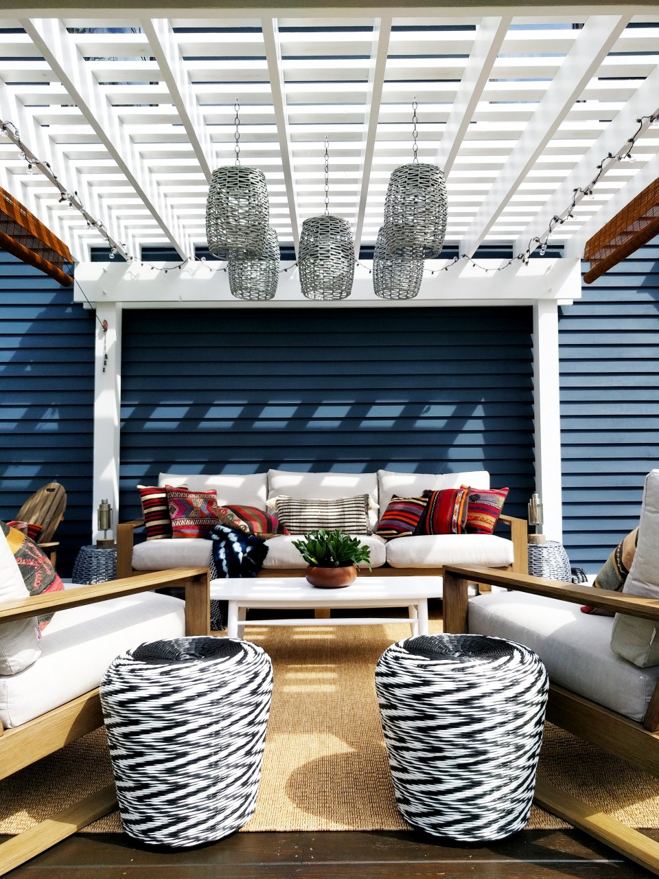 insieme house after patio boho look hanging lamps 