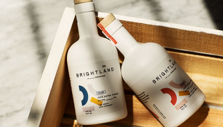 Brightland Olive Oil's beautiful bottles!