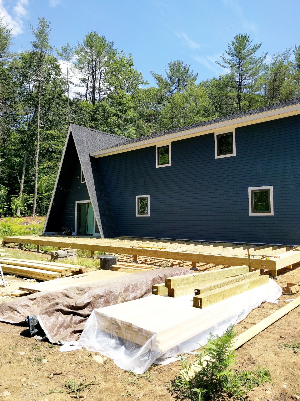 insieme house before picture of patio being built 