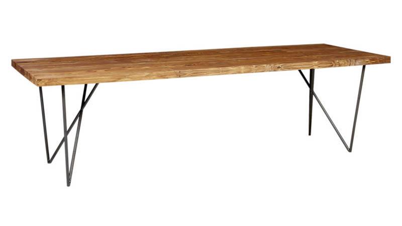 cb2 hair pin dining table 