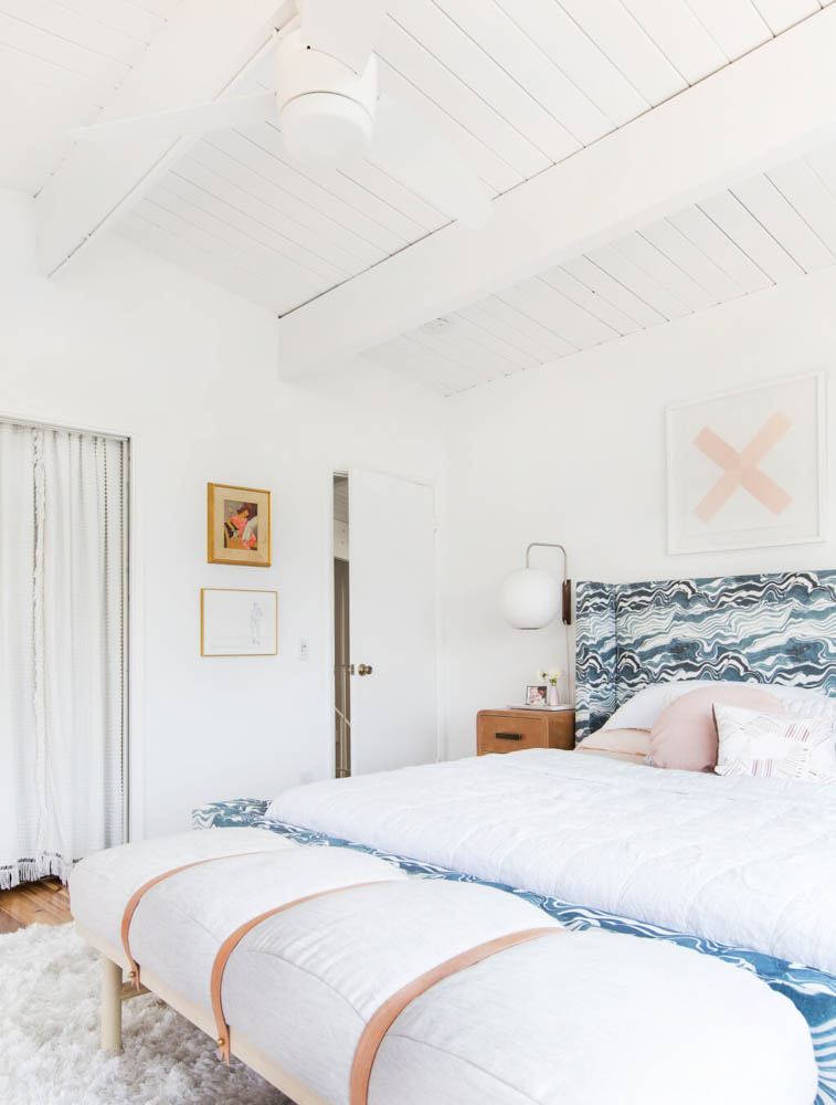 emily henderson master bedroom custom rebecca atwood bed frame katy skelton bench