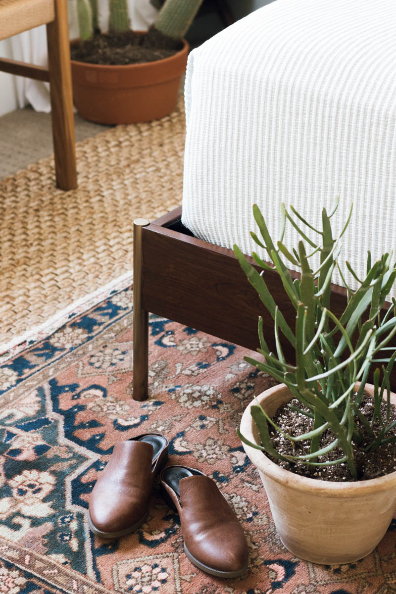 layered rugs mules euphorbia west elm bed 