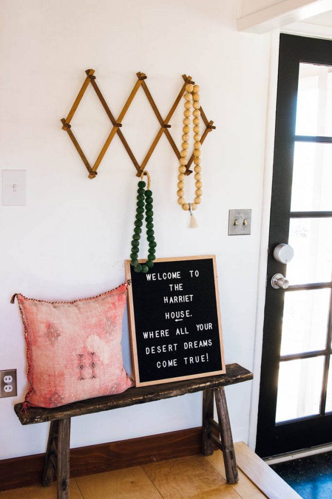 anita yokota photography joshua tree the harriet house joshua tree airbnb eclectic home design vintage rug textiles letter board