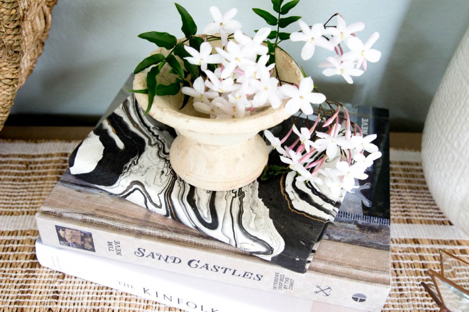 Flower Coffee Table Books Lifestyle Modern Neutral 