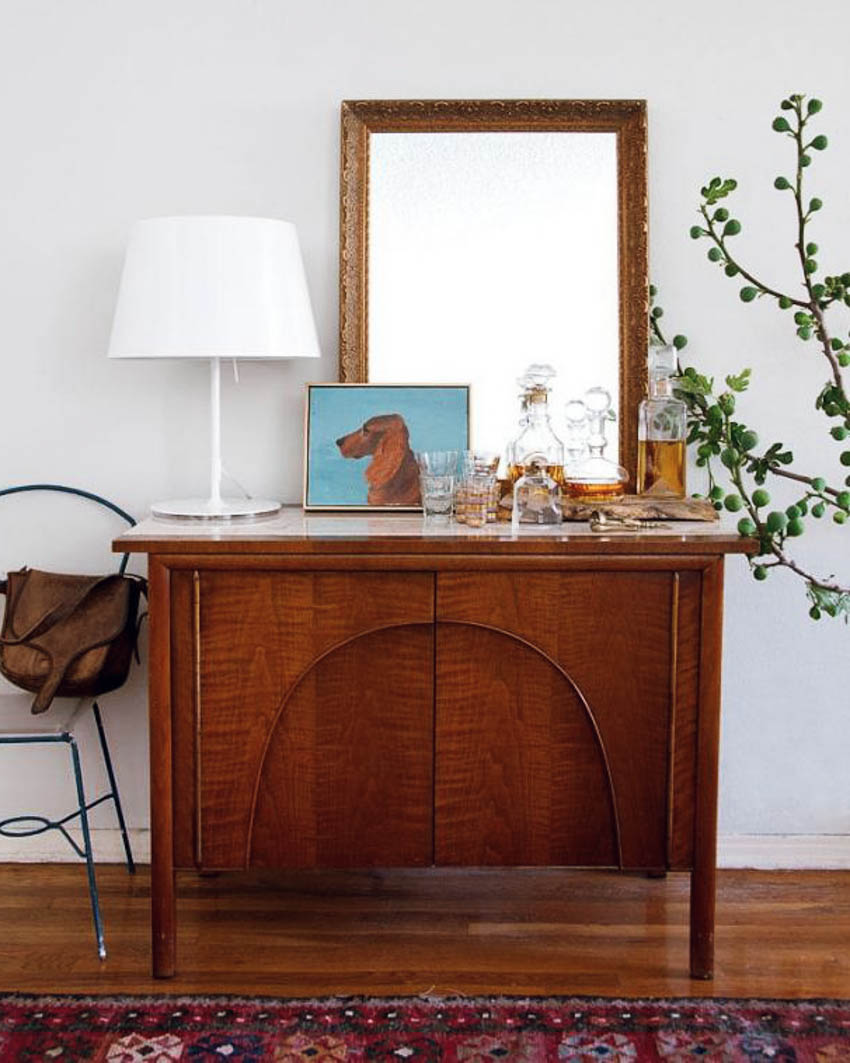 emily henderson credenza styling 