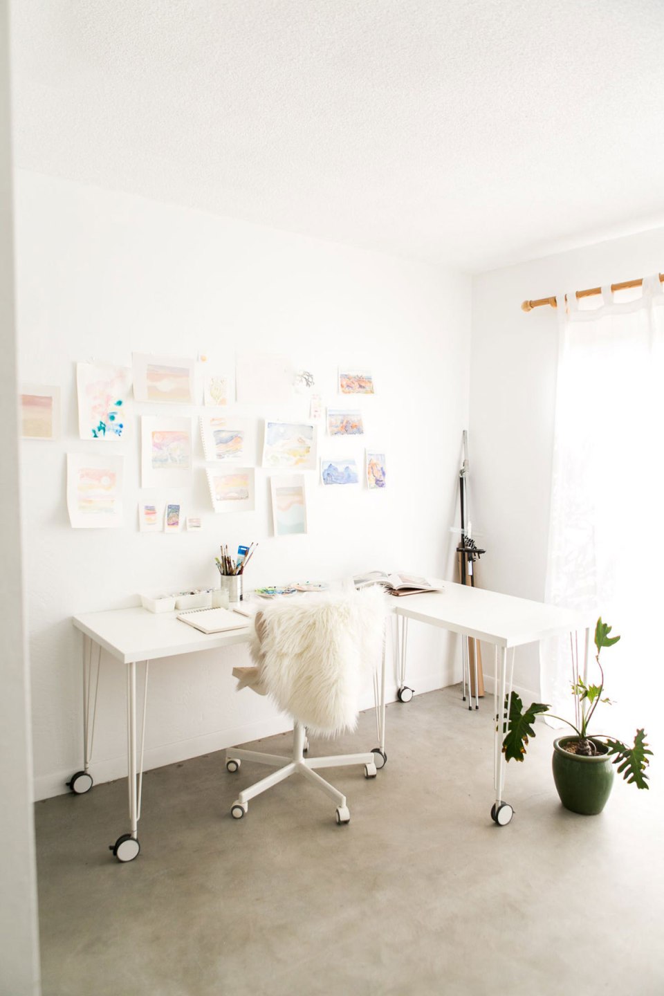 Desert Inspired Office at Casa Joshua Tree Apartment Therapy Home Tour Photo Cred: Marisa Vitale