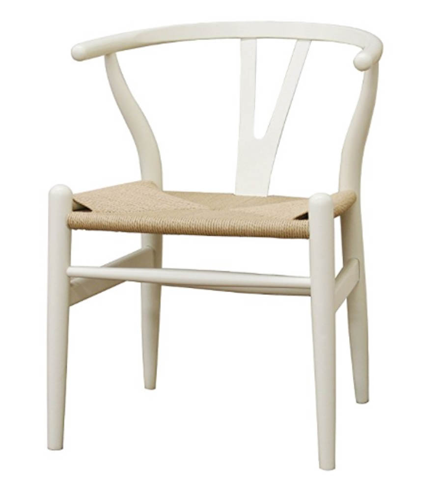 white amazon wishbone chair 