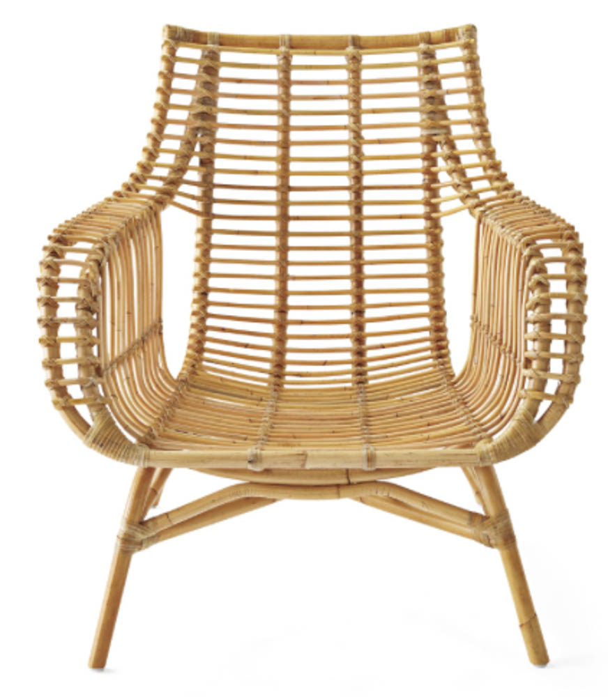 serena and lily rattan side chair 