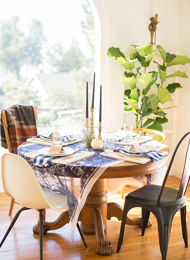 eclectic boho table setting home decor fiddle leaf