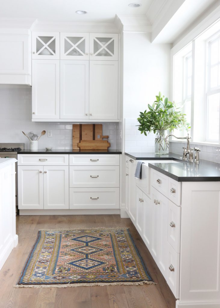 white kitchen vintage runner amber interiors