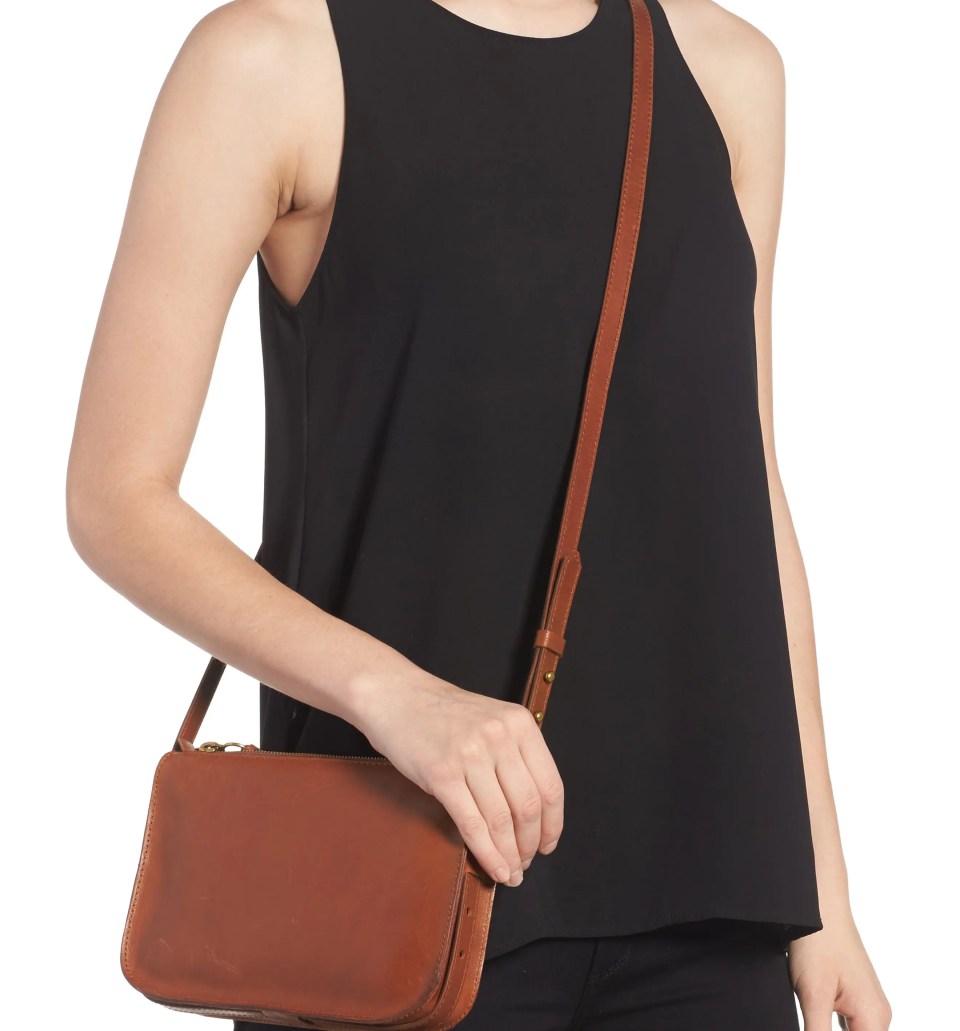 MADEWELL The Simple Leather Crossbody Bag, Alternate, color, ENGLISH SADDLE