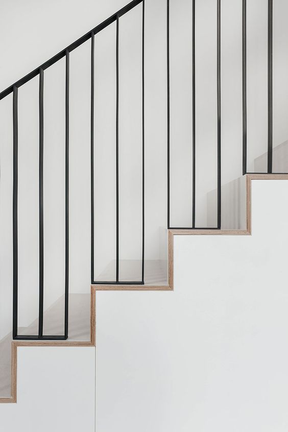 black metal stair railing