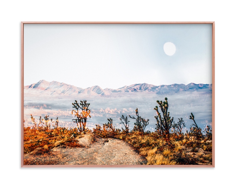 "Desert Super Moon" - Grownup Open Edition Non-custom Art Print by Kate Baird in beautiful frame options and a variety of sizes.