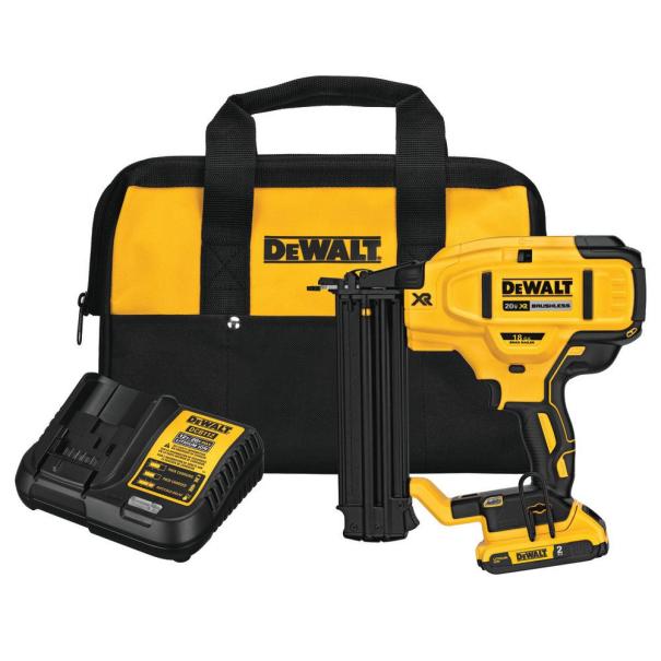 DEWALT 20-Volt Max Lithium-Ion 18-Gauge Cordless Brad Nailer Kit