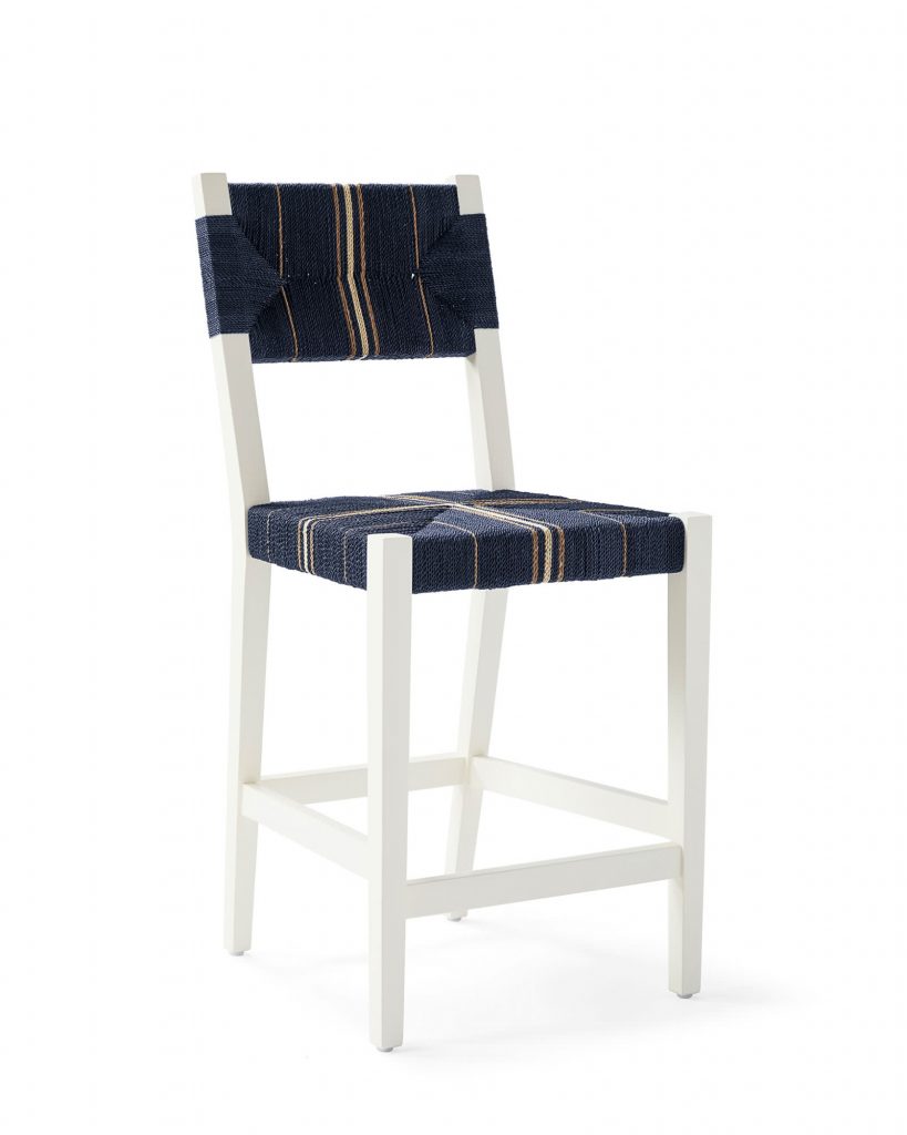 Serena and lily striped bar stool