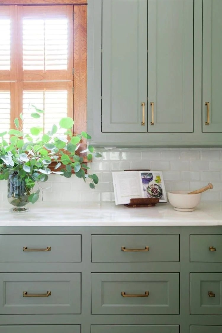 Green Kitchen Cabinet Inspiration - Anita Yokota method