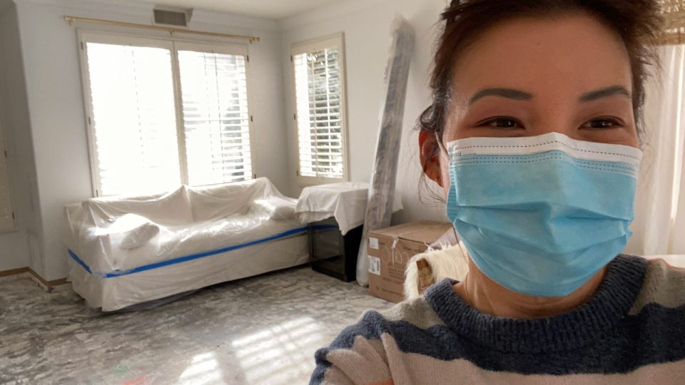 Anita in a facemask: It's a total demolition zone, but I'm so excited 