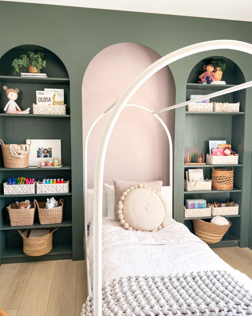 Natalie's room is all organic arches and pale pink princess accents in this modern fairy tale
