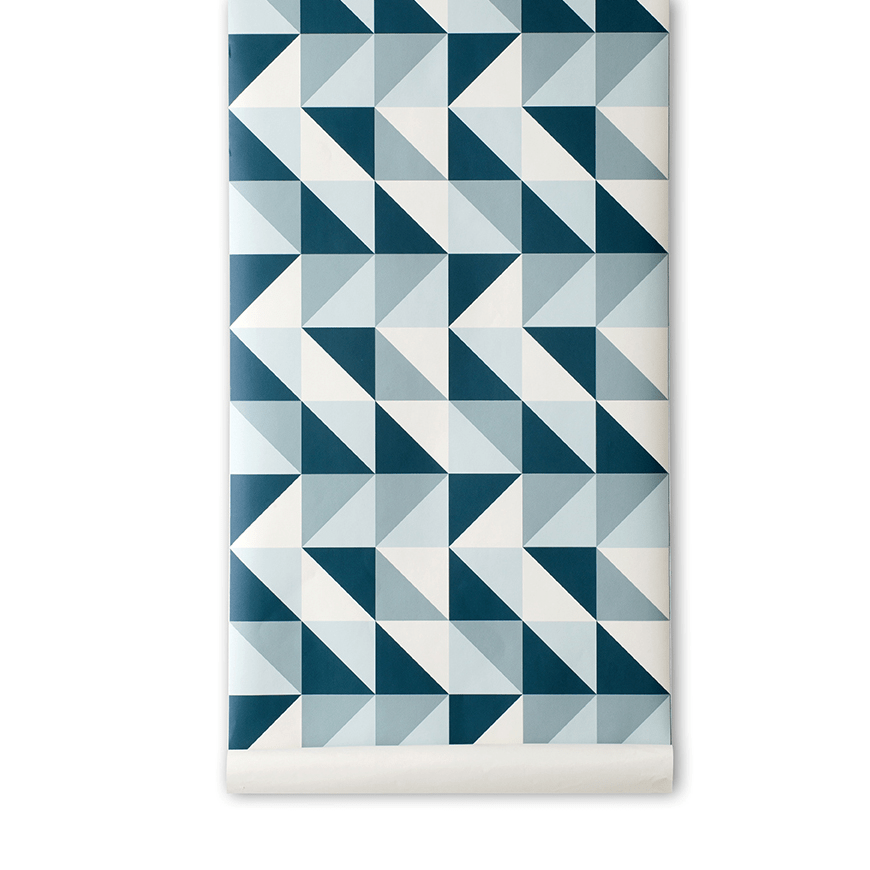 teal geometric shapes